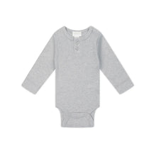 Jamie Kay Organic Cotton Modal Long Sleeve Bodysuit - Icicle Marle