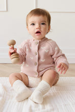 Jamie Kay Anna Cardigan - Petite Heart Rose Smoke