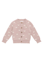 Jamie Kay Anna Cardigan - Petite Heart Rose Smoke
