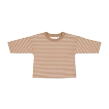 Jamie Kay Organic Cotton Levi Long Sleeve Top - Daily Stripe Pale Terracotta/Buff