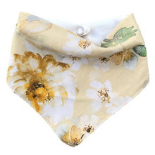 Bandana Bib | Mustard Peonies